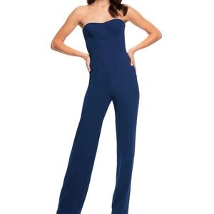 Dress the Population Blue Strapless Romper/Jumpsuit